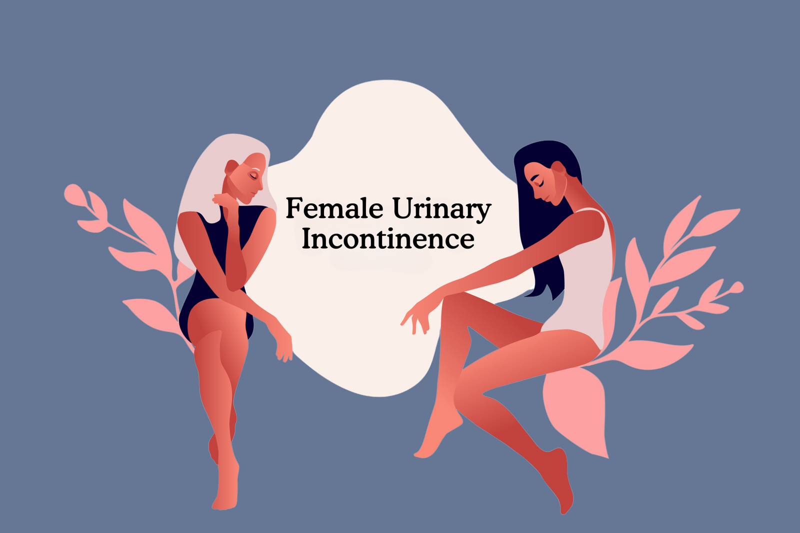 Illustration of two women and botanicals.