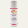 Can of Elevated Body Care natural body powder on a white background