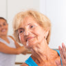 A woman in dance class.