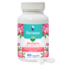Because Women's Probiotic supplement bottle on white background