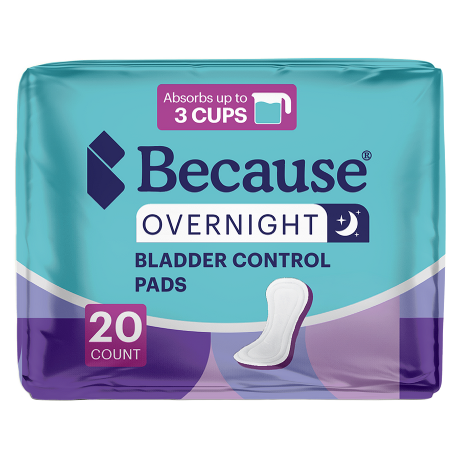 Because Premium Overnight Bladder Control Pads, 20 count pack