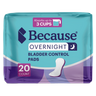 Because Premium Overnight Bladder Control Pads, 20 count pack