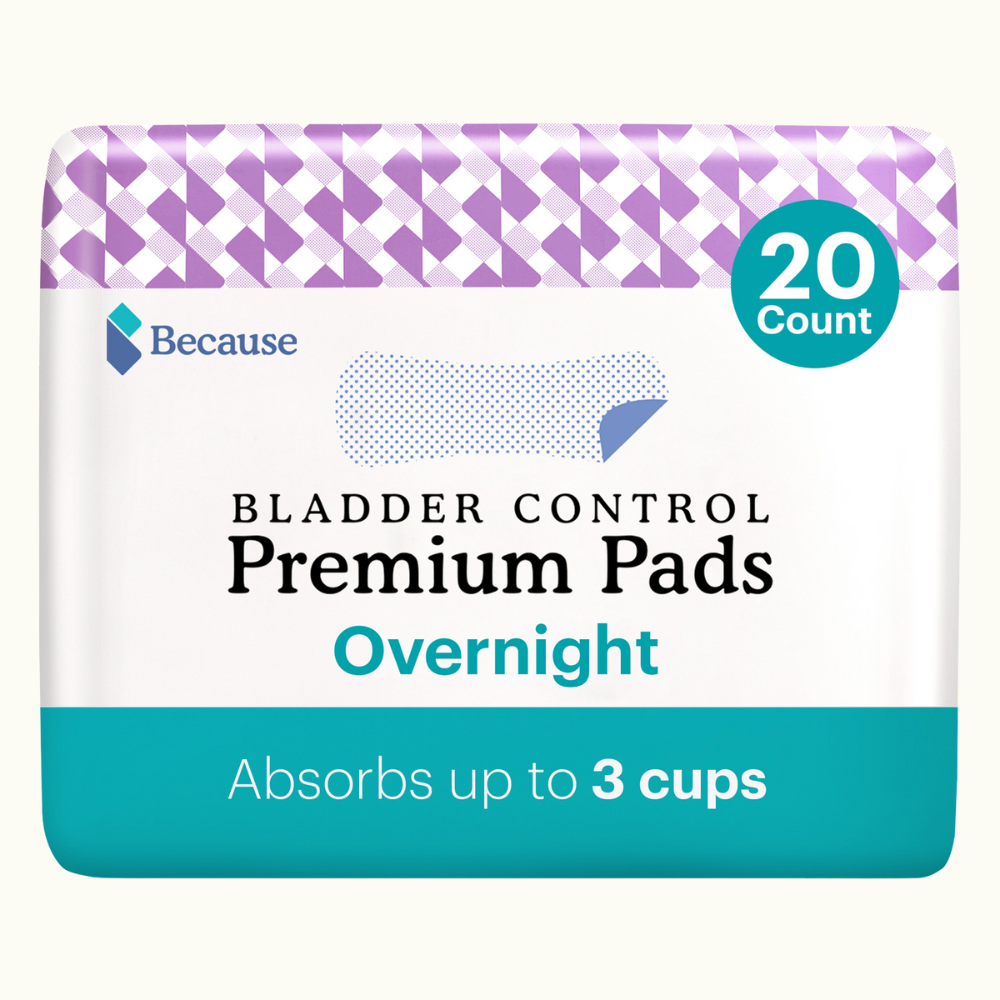 Bladder control premium pads overnight absorbs up to 3 cups