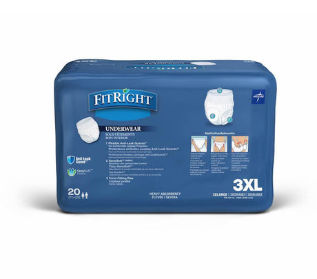 Back of Fitright underwear package