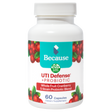 White supplement bottle with cranberries on the label. 60 Capsules.