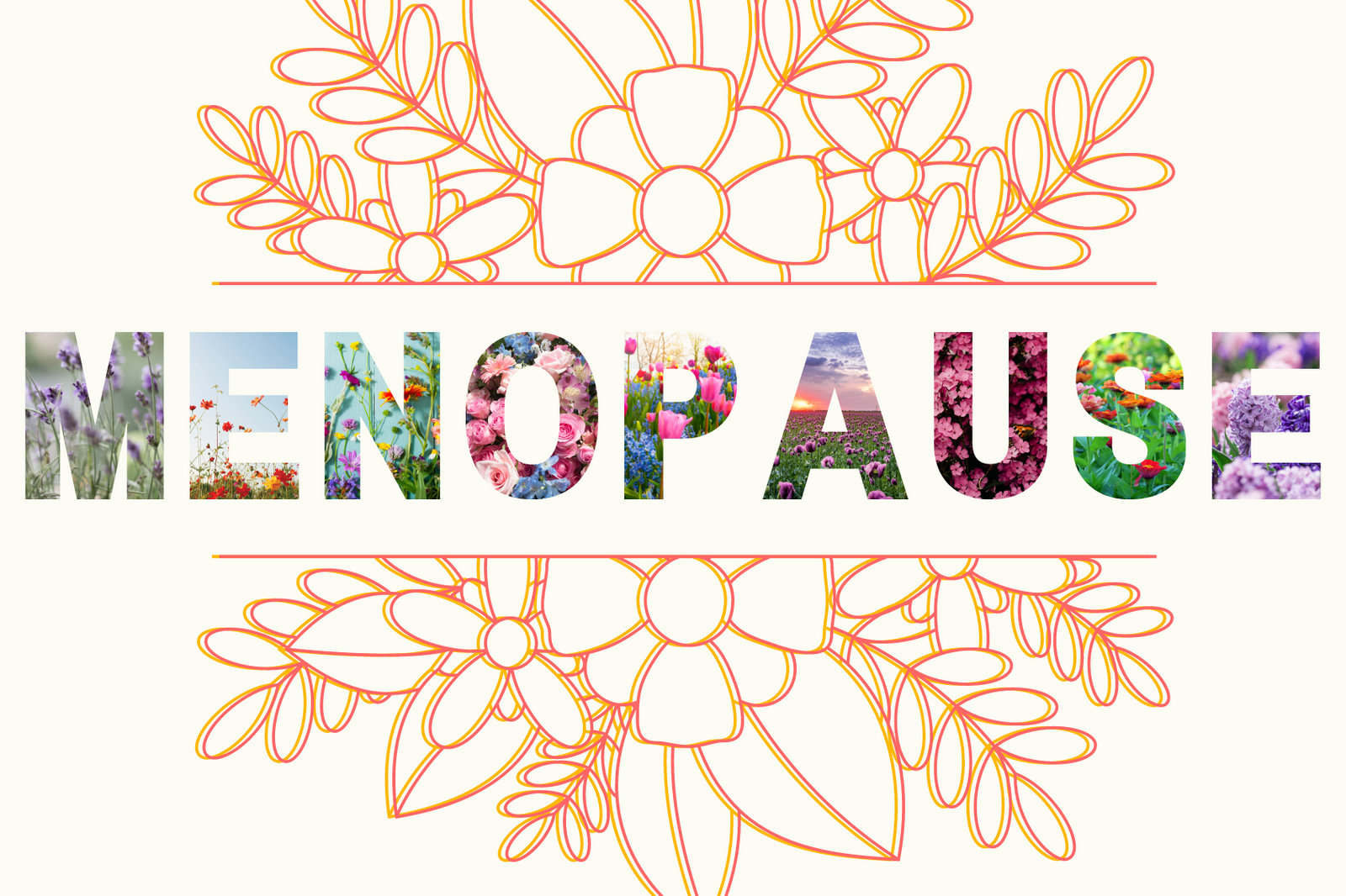 A graphic that says "Menopause"