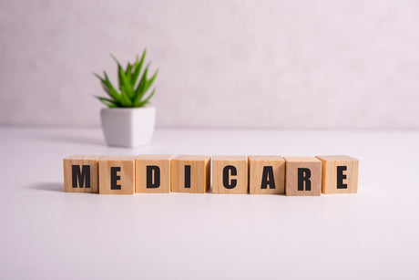 Blocks that spell out the word "Medicare".
