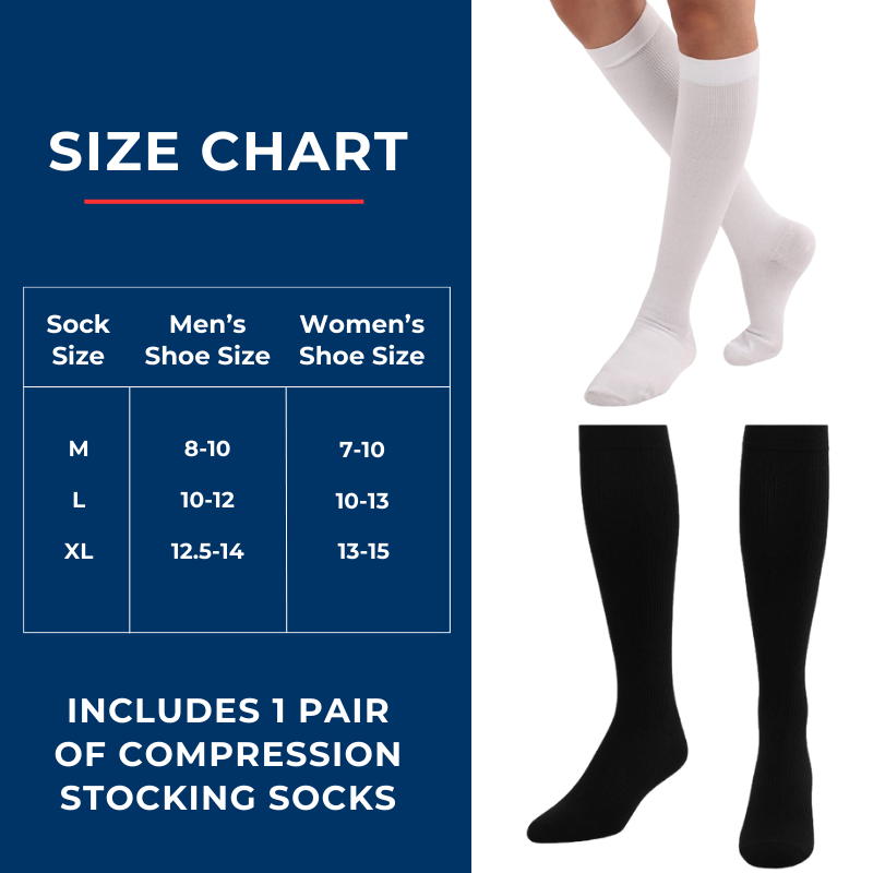 Men's Over The Calf Compression Stocking Socks (1 Pair) by DIABETIC SOCK CLUB