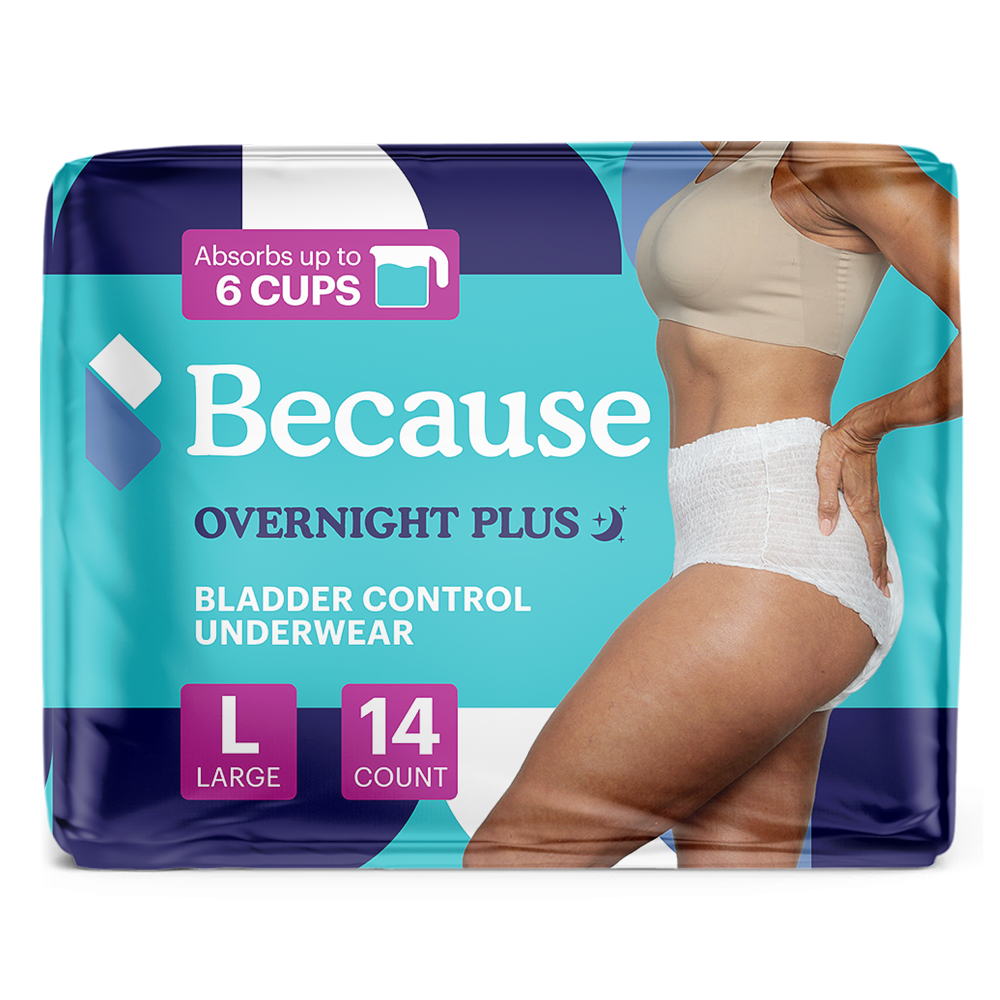 Because Overnight Plus Bladder Control Underwear for Women