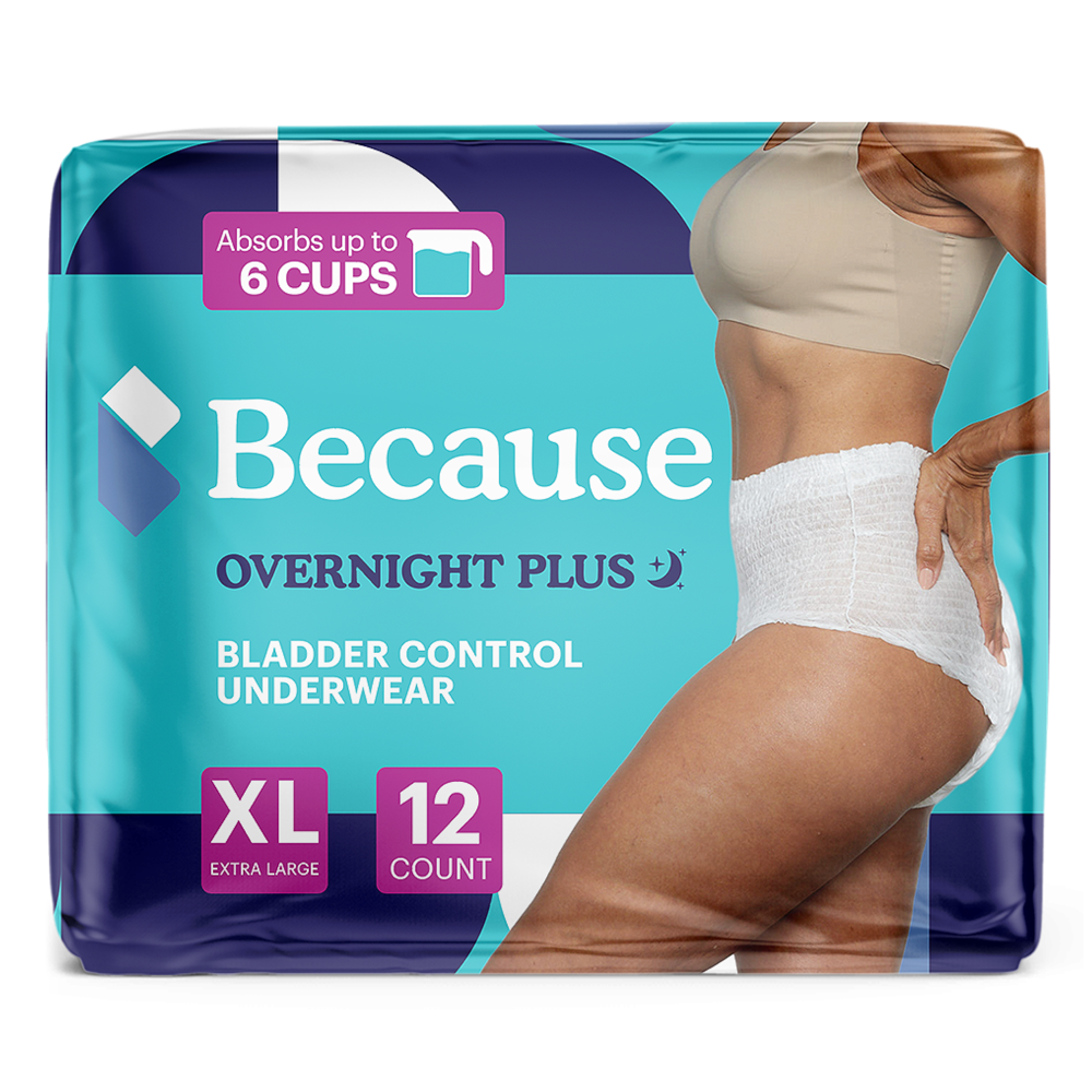 Because Overnight Plus Bladder Control Underwear for Women