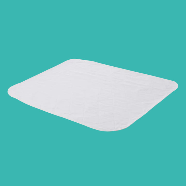 Because Reusable Underpad Heavy Absorbency extended with teal background.