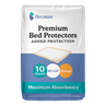 Package of Because premium bed protector in orange