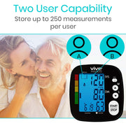 Two user compatibility blood pressure monitor.