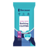 Package of Because ultra thick bathing cloths on a white background