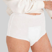 Front view of overnight underwear for women