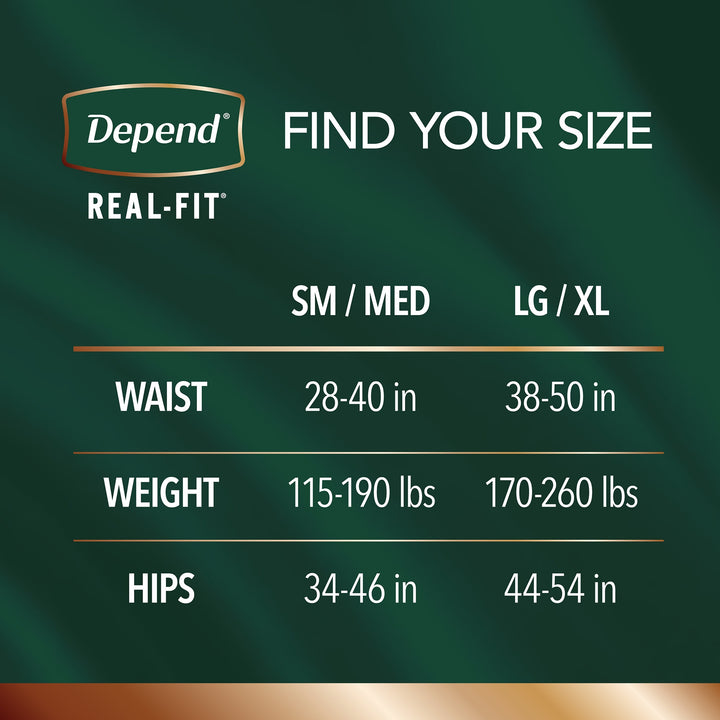 Depend size chart