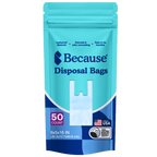 Because Disposal Bags Package on white background