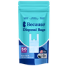 Because Disposal Bags Package on white background