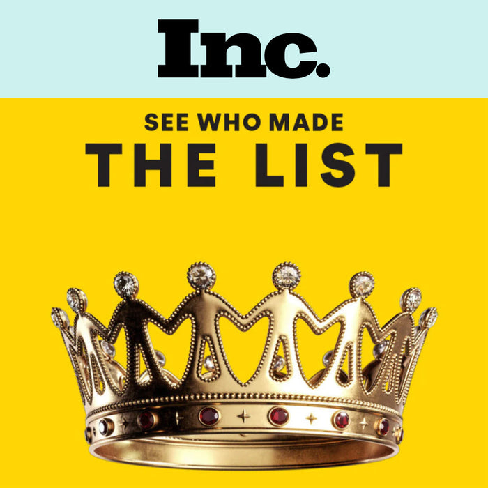 Image reads "Inc. See who made the list" with a picture of a crown