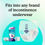 Fits securely inside overnight underwear for added protection