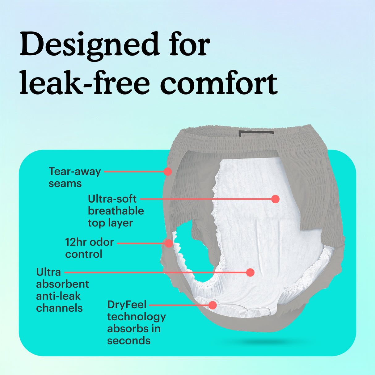 Leak-free comfort design