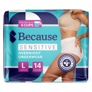 Because Sensitive Overnight Underwear for Women