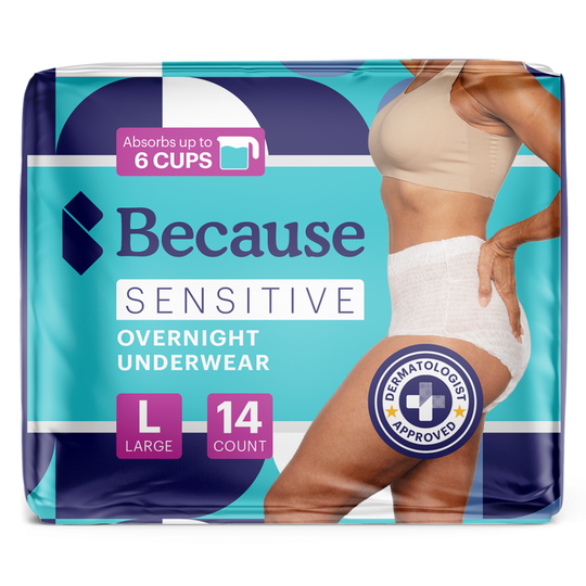 Because Sensitive Overnight Underwear for Women