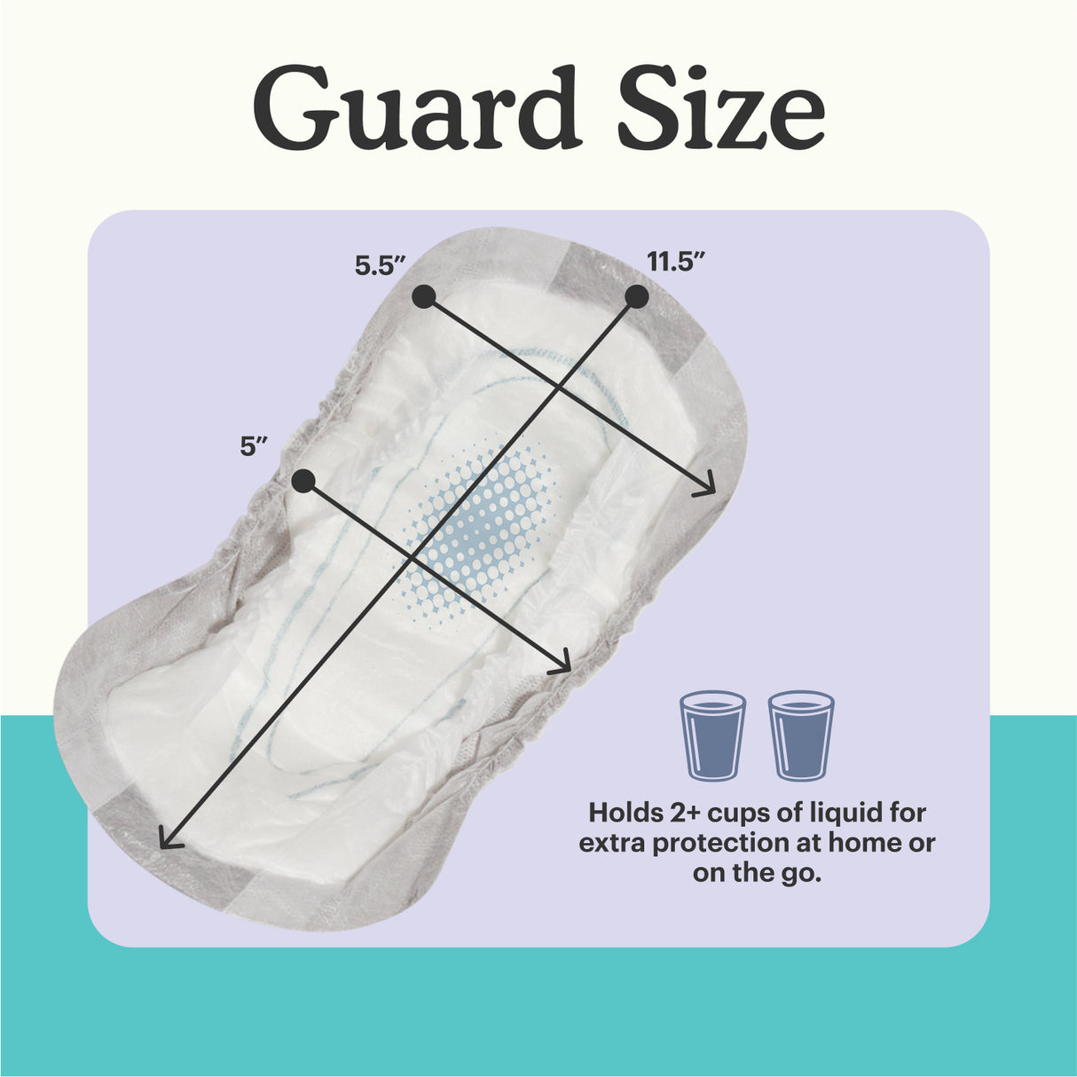Guard size. Holds 2+ cups of liquid for extra protection at home or on the go.