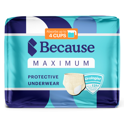 Because premium maximum bladder control underwear beige