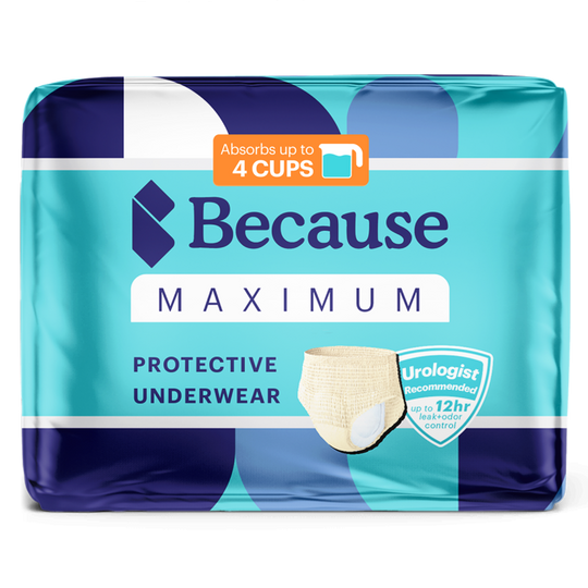 Premium maximum bladder control underwear beige