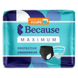 Because Premium Maximum Plus Underwear for Women - Black