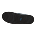 Silvert's extra wide slip resistant slippers in steel grey viewed from the bottom to show the sole.