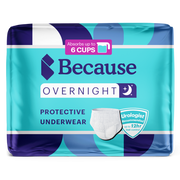 Premium overnight plus underwear for women in white