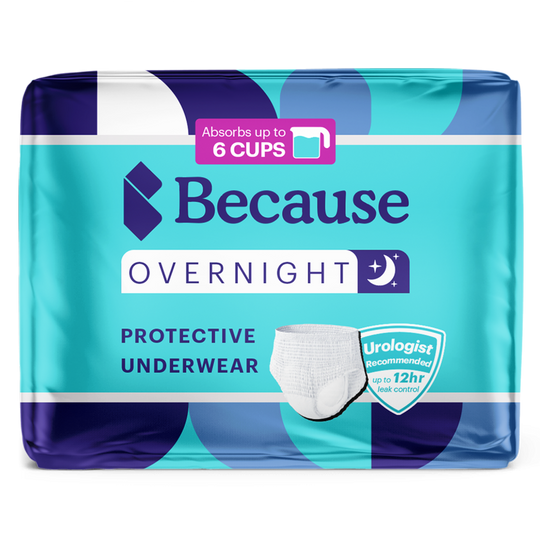 Premium overnight plus underwear for women in white