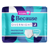 Premium overnight plus underwear for men in white