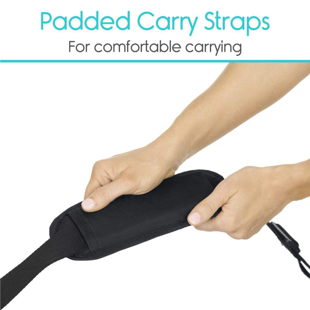 Padded carry straps for comfortable carrying