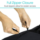 Dual zippers for easier access