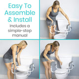 Step by step instructions on how to install the toilet rail