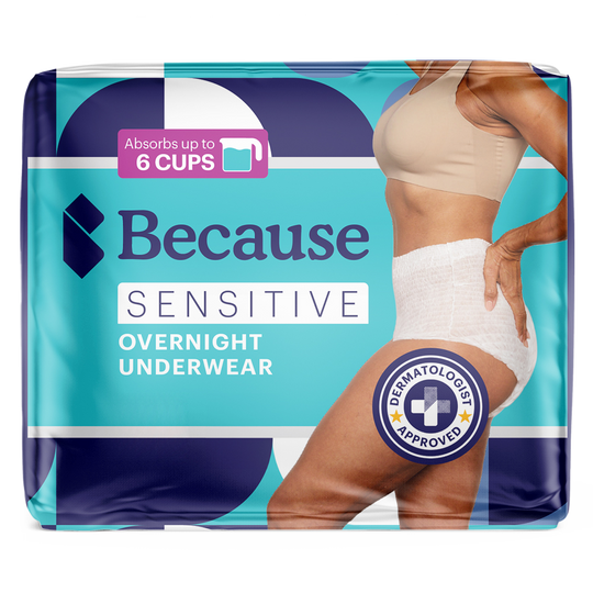 Because Sensitive Overnight Underwear for Women