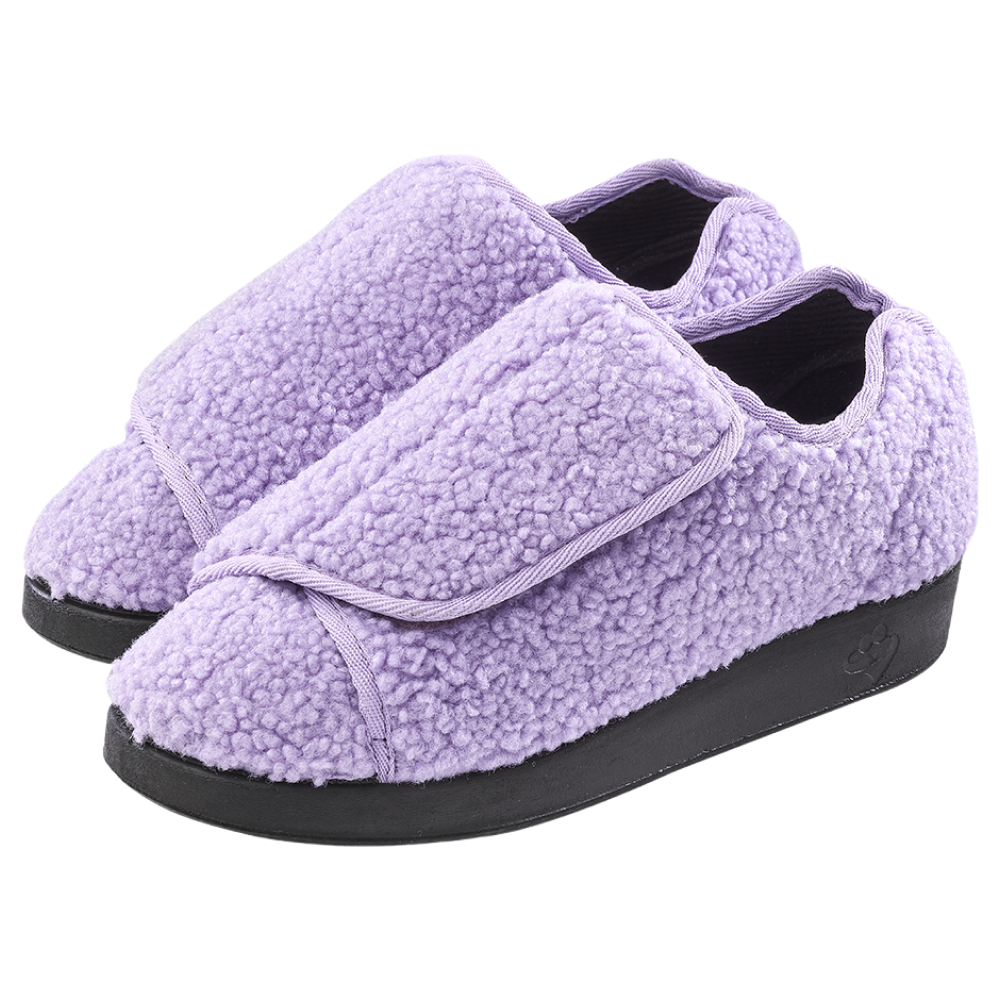 Women s Extra Wide Easy Closure Slippers Because Market