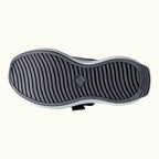 Sole of Black Women's Extra Wide Comfort Shoes on a white background