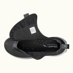 Interior view of Black Men's Extra Wide Comfort Shoes on a white background