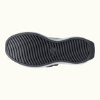 Sole of Black Men's Extra Wide Comfort Shoes on a white background