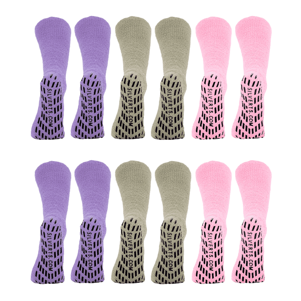 Silverts purple slipper grip socks