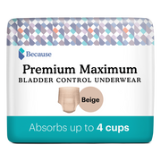 Premium maximum bladder control underwear beige