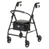 Black Steel Folding Rollator Walker
