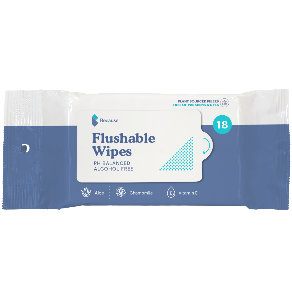 Flushable wipes 18 count