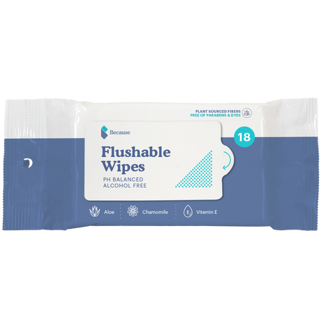 Flushable wipes 18 count