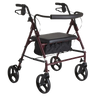Red Steel Heavy Duty Folding Rollator Walker