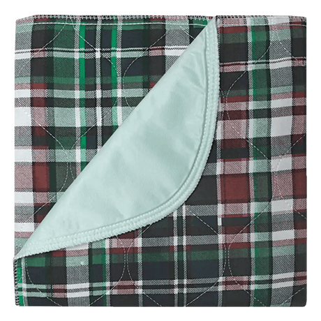 Reusable bed pad in plaid